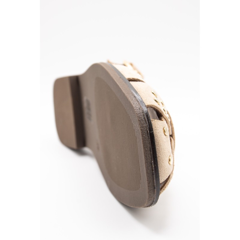 Sandales meduses cloutées beiges femme SD2907BG | Vanessa Wu