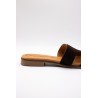 Mules cuir nubuck chocolat femme | Eva Frutos
