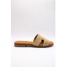 Mules cloutées cuir beige femme | Eva Frutos