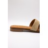 Mules cloutées cuir beige femme | Eva Frutos