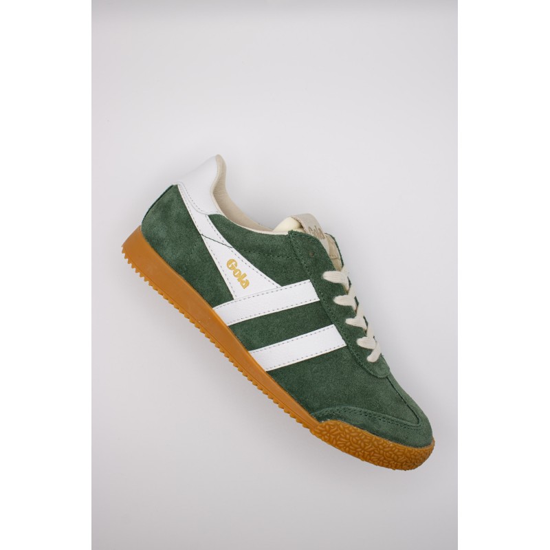Gola Elan vert forêt – Baskets femme en suède