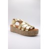 Sandales Eva Frutos 722 dorées style spartiate femme