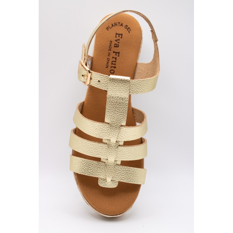 Sandales Eva Frutos 722 dorées style spartiate femme