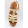 Sandales Eva Frutos 722 dorées style spartiate femme