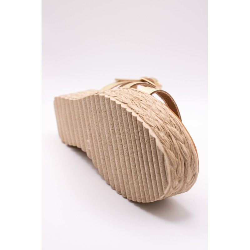 Sandales Eva Frutos 722 dorées style spartiate femme