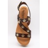 Sandales Eva Frutos 771 moka compensées femme cuir