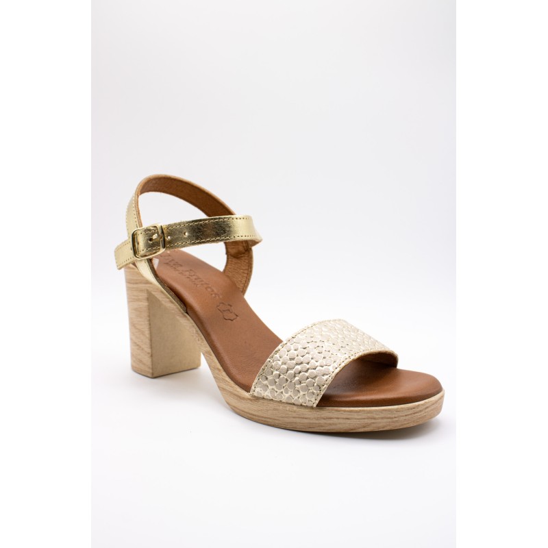 Sandale Eva Frutos 3990 Doré Talon 8 cm Femme