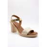 Sandale Eva Frutos 3990 Doré Talon 8 cm Femme