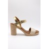 Sandale Eva Frutos 3990 Doré Talon 8 cm Femme