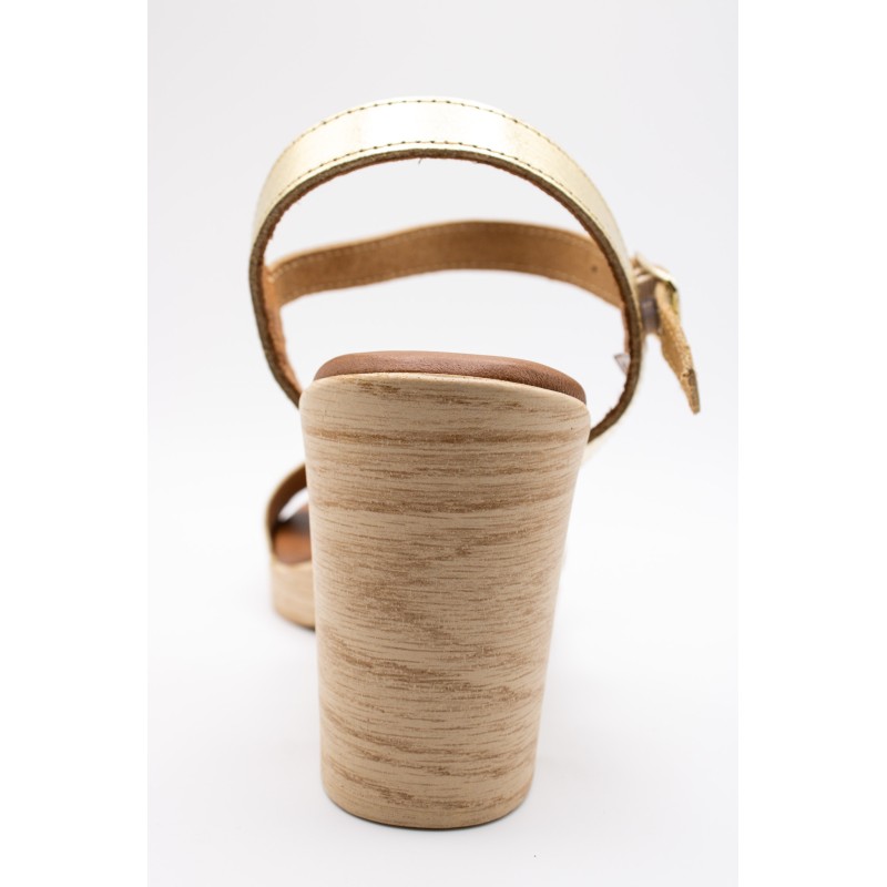 Sandale Eva Frutos 3990 Doré Talon 8 cm Femme