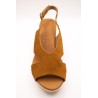 Sandales slingback compensées camel - EVA FRUTOS Femme
