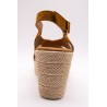 Sandales slingback compensées camel - EVA FRUTOS Femme