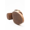 Sandales à talon cuir beige et léopard - EVA FRUTOS Femme