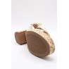 Sandales compensées cuir beige Eva Frutos 6777