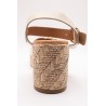 Sandales compensées cuir beige Eva Frutos 6777