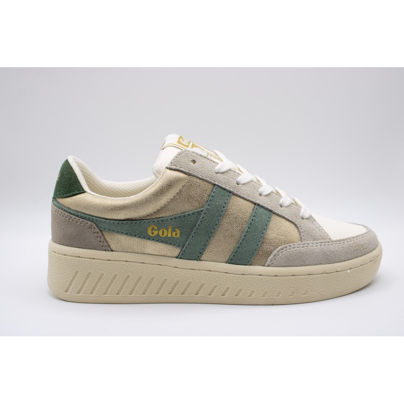Baskets Gola Superslam Blaze femme bleu, or et vert – Confort & amorti