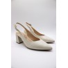 Escarpins slingback cuir crème Patricia Miller Femme cérémonie