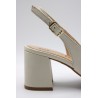 Escarpins slingback cuir crème Patricia Miller Femme cérémonie