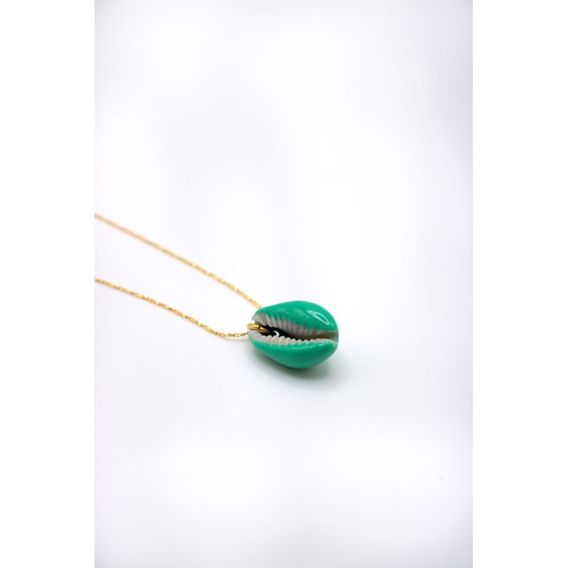 Collier coquillage coloré plaqué or 3 microns -  GUILA PARIS