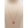 Collier médaille Indien réversible plaqué or 3 microns
