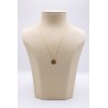 Collier médaille Indien réversible plaqué or 3 microns