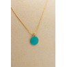 Collier médaille Indien réversible plaqué or 3 microns