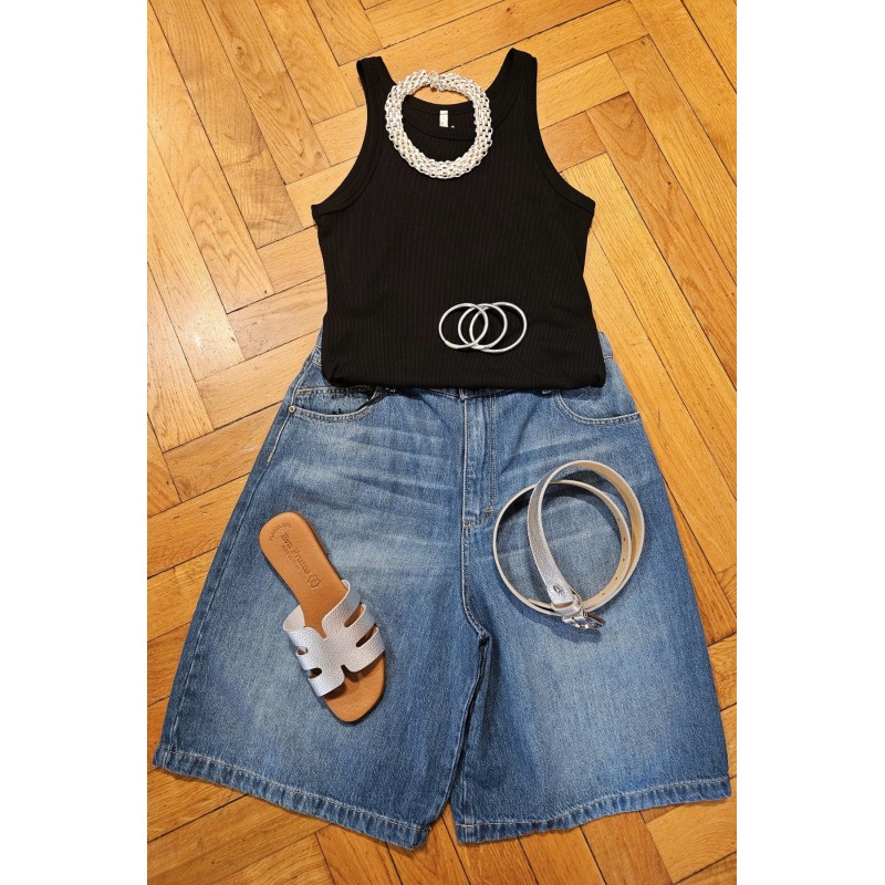 Bermuda jean léger PLEASE Femme D0M0CQZCDR bleu