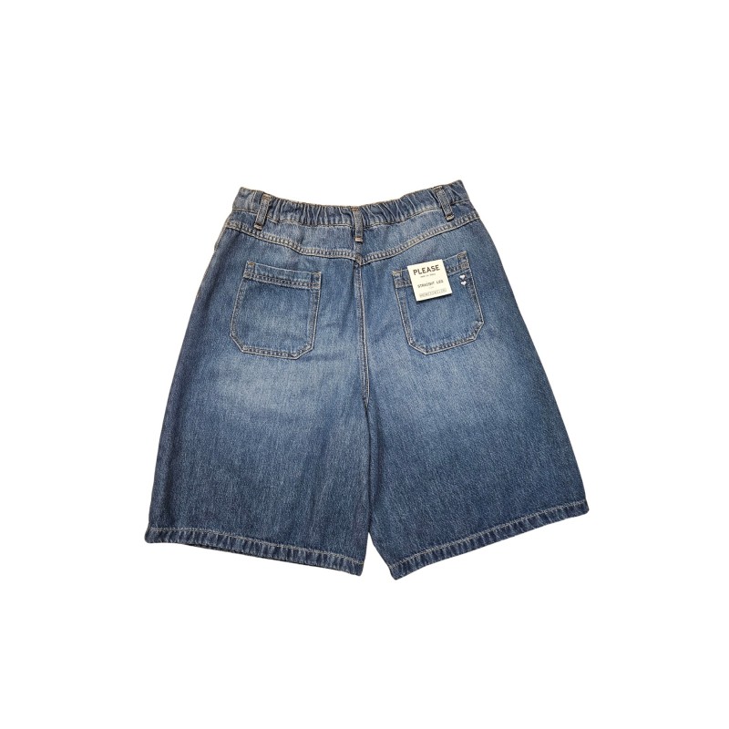 Bermuda jean léger PLEASE Femme D0M0CQZCDR bleu