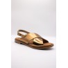 Sandales cuir bronze Carla Tortosa à brides croisées