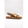 Sandales cuir bronze Carla Tortosa à brides croisées