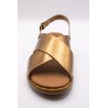 Sandales cuir bronze Carla Tortosa à brides croisées