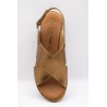 Sandales cuir bronze Carla Tortosa à brides croisées