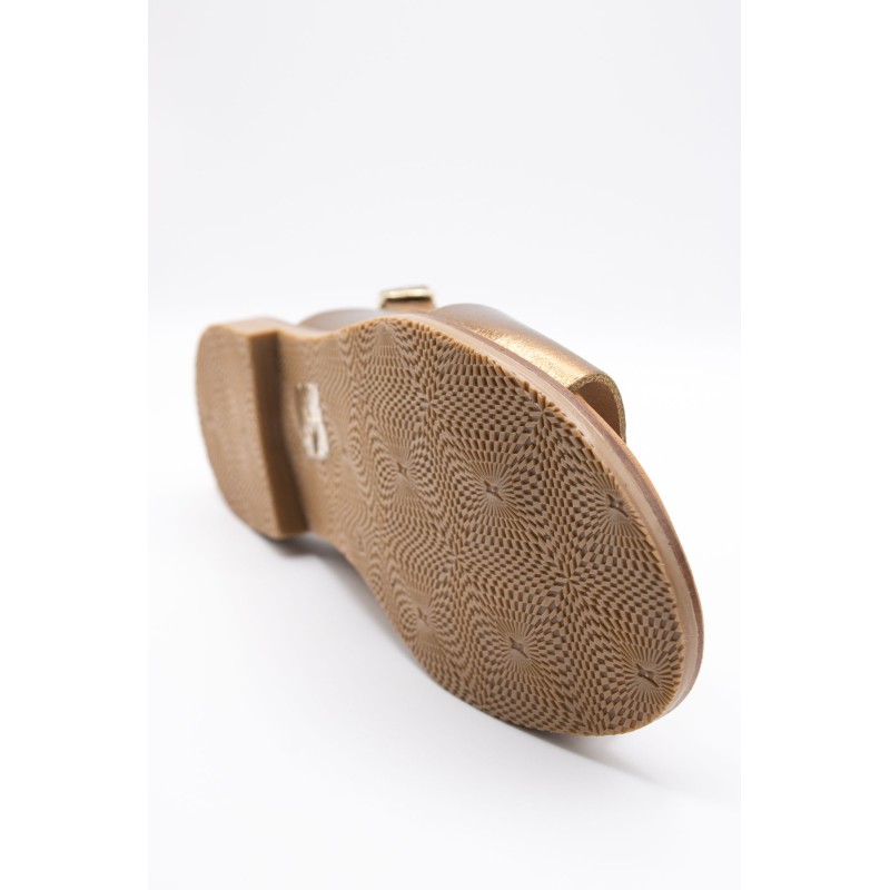 Sandales cuir bronze Carla Tortosa à brides croisées