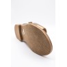 Sandales cuir bronze Carla Tortosa à brides croisées