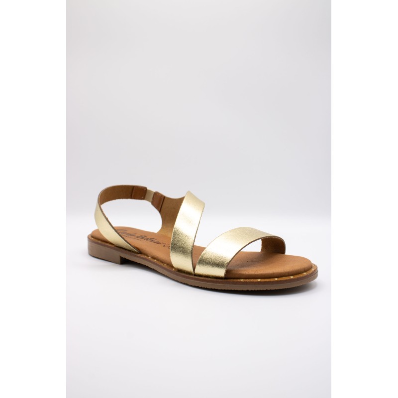 Sandales Carla Tortosa 11477 dorées femme en cuir