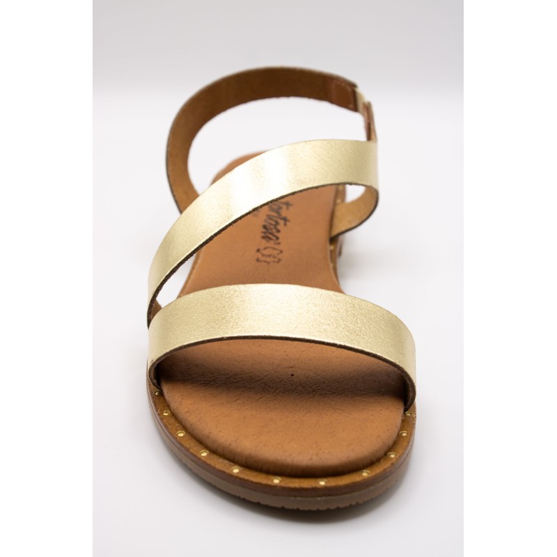 Sandales Carla Tortosa 11477 dorées femme en cuir