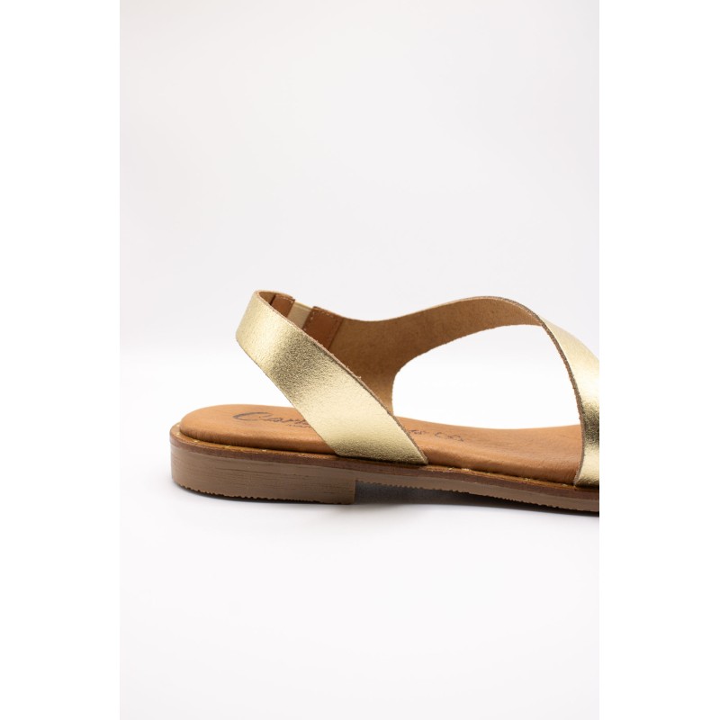 Sandales Carla Tortosa 11477 dorées femme en cuir