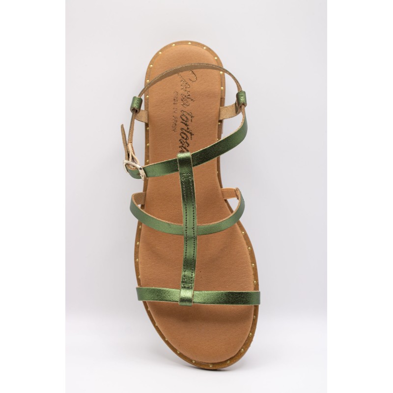 Sandales Carla Tortosa 11528 cuir à brides métallisées