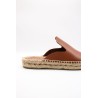 Mule cuir camel femme ALYA 27-1704 semelle espadrille