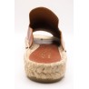 Mule cuir camel femme ALYA 27-1704 semelle espadrille