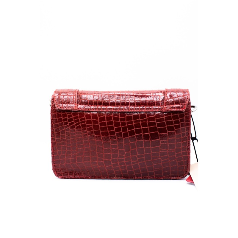 Sac cuir rouge effet croco MAYLI4682 CHARLAY STONE