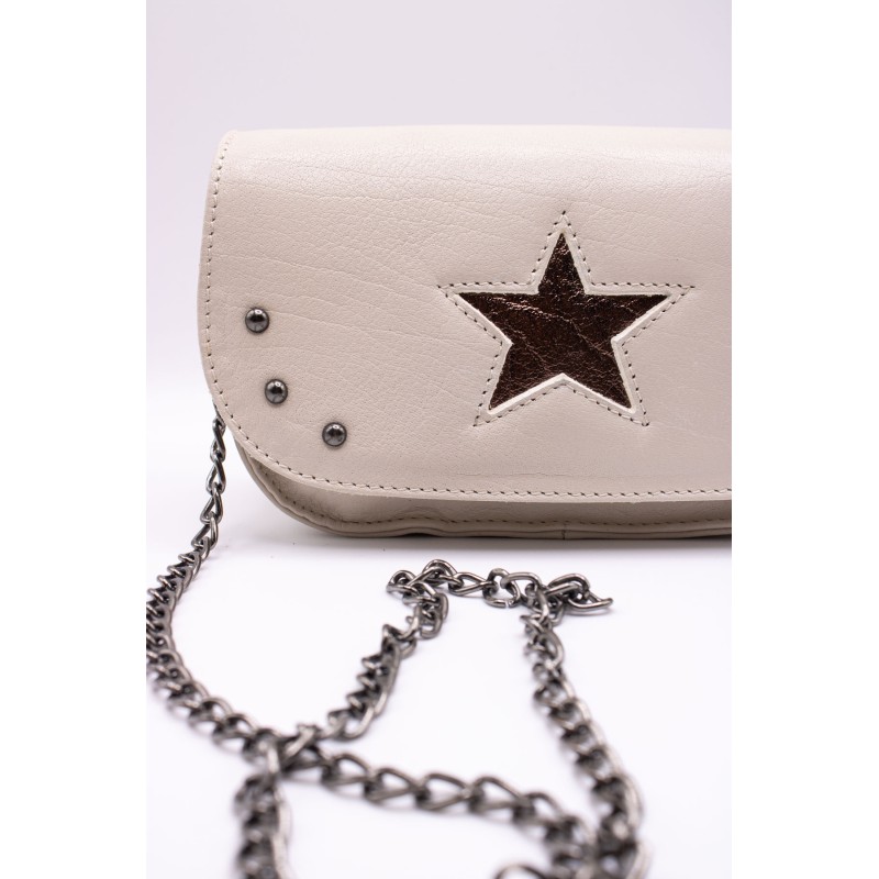 Sac cuir blanc femme ALICE HE899 CHARLAY STONE