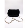 Sac cuir noir fourrure ALINE37113 CHARLAY STONE