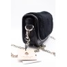 Sac cuir noir fourrure ALINE37113 CHARLAY STONE