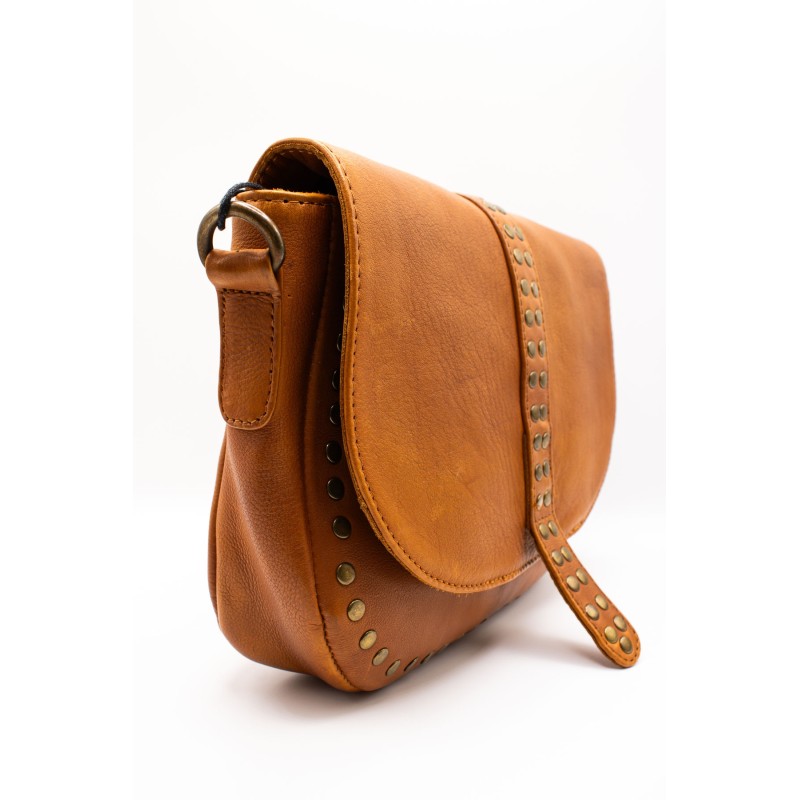 Sac cuir camel clouté RAPHAELLE4403 CHARLAY STONE