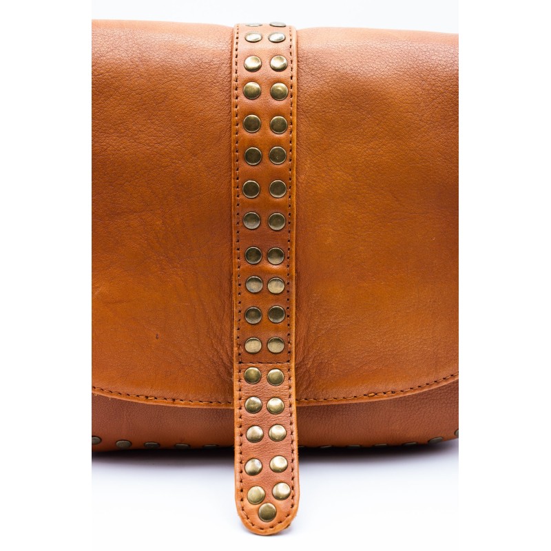 Sac cuir camel clouté RAPHAELLE4403 CHARLAY STONE
