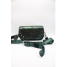 Sac cuir métallisé vert ALICE HE899 CHARLAY STONE