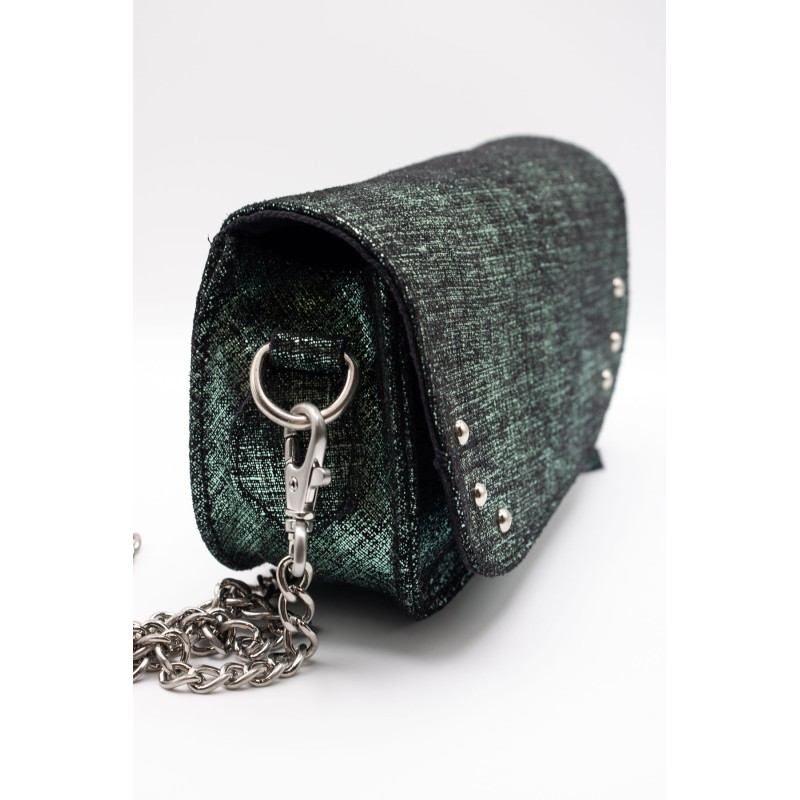 Sac cuir métallisé vert ALICE HE899 CHARLAY STONE