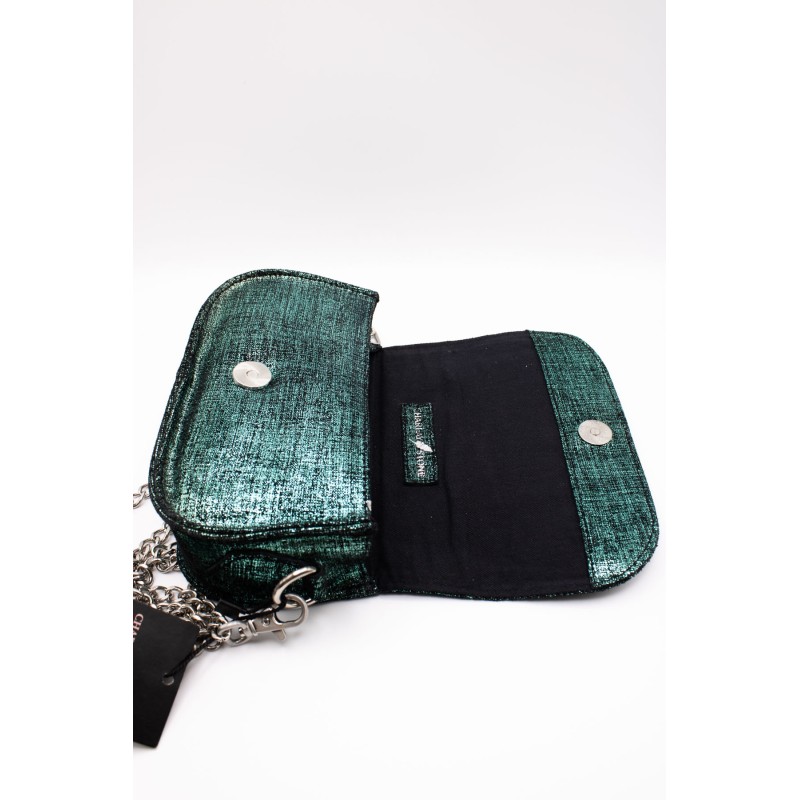 Sac cuir métallisé vert ALICE HE899 CHARLAY STONE