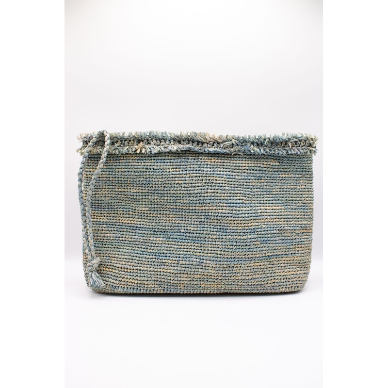 Pochette raphia naturel coloré fait main NATURELLEMENT